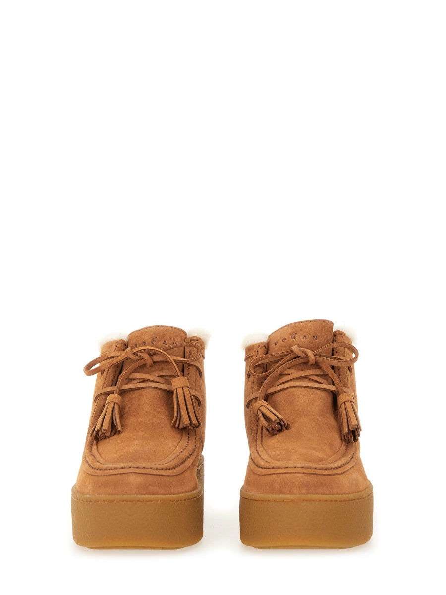 HOGAN Stylish Leather Ankle Boots for Women