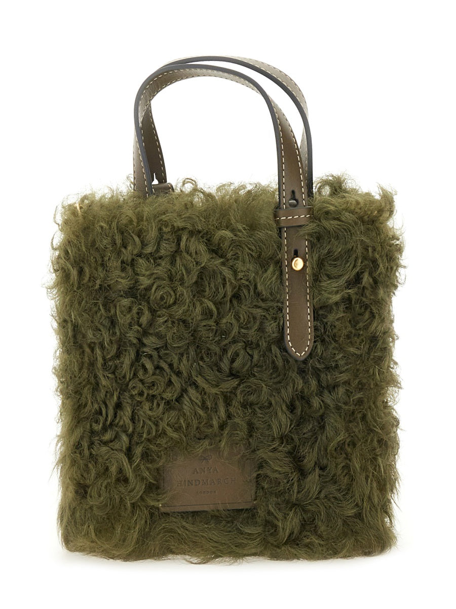 ANYA HINDMARCH Mini Shearling Tote Handbag