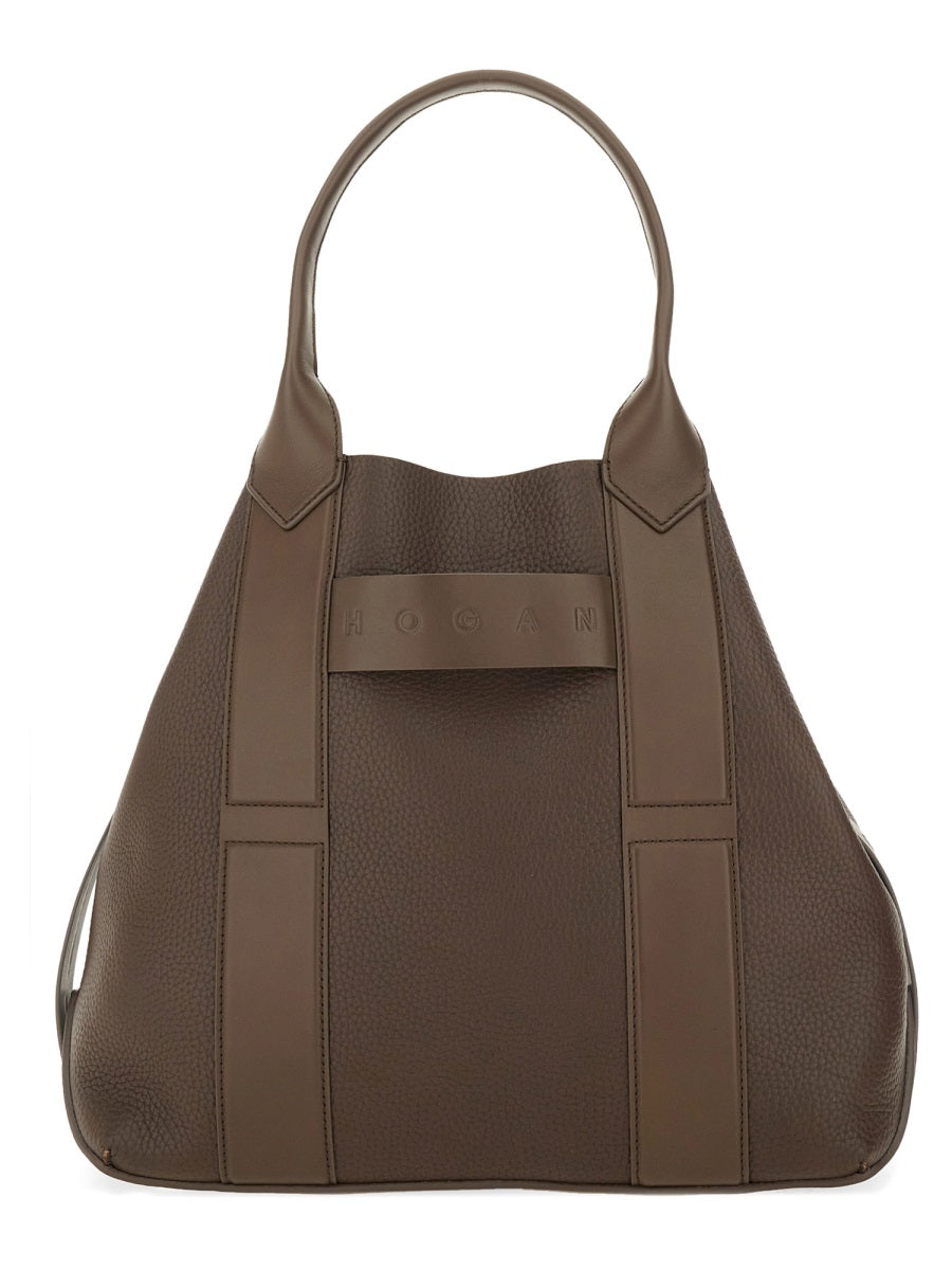 HOGAN Script Mini Shopping Handbag
