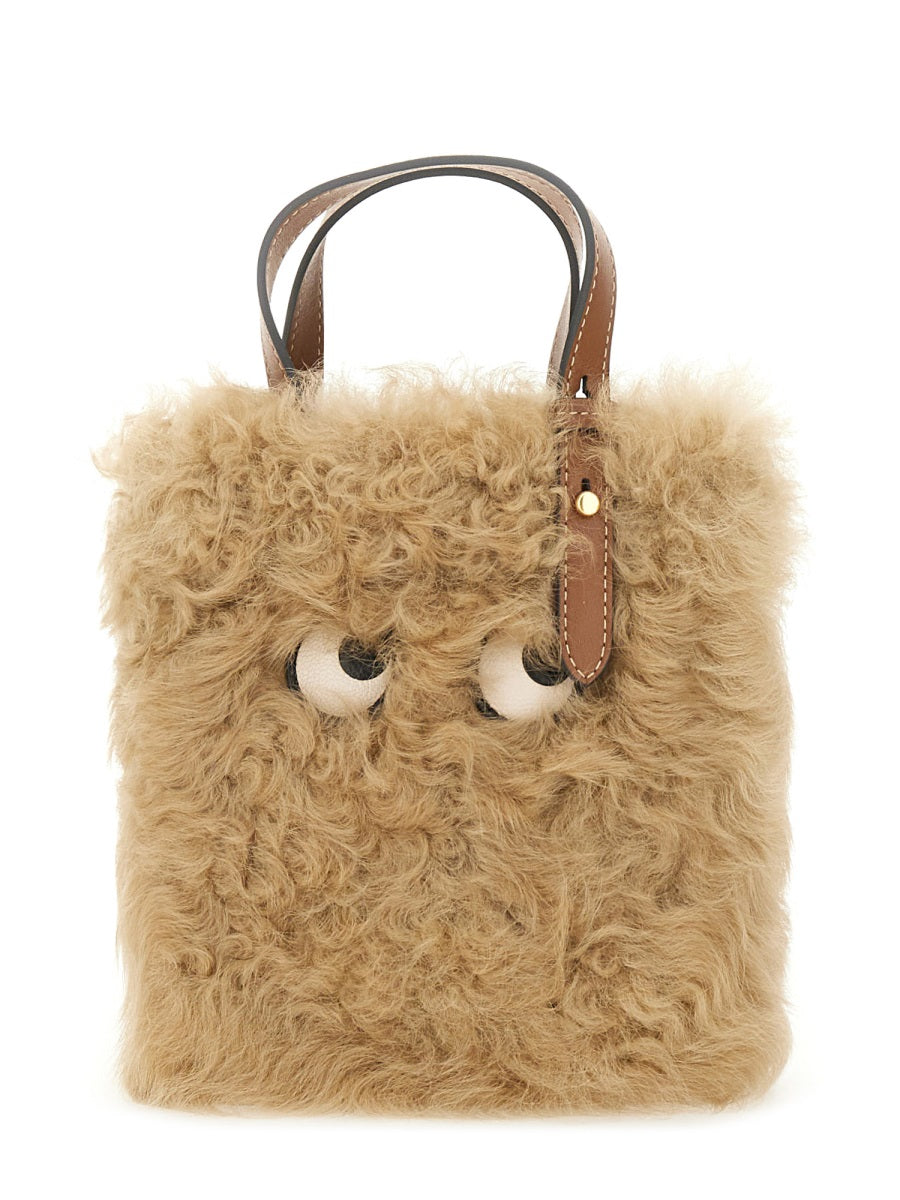 ANYA HINDMARCH Mini Shearling Tote Handbag