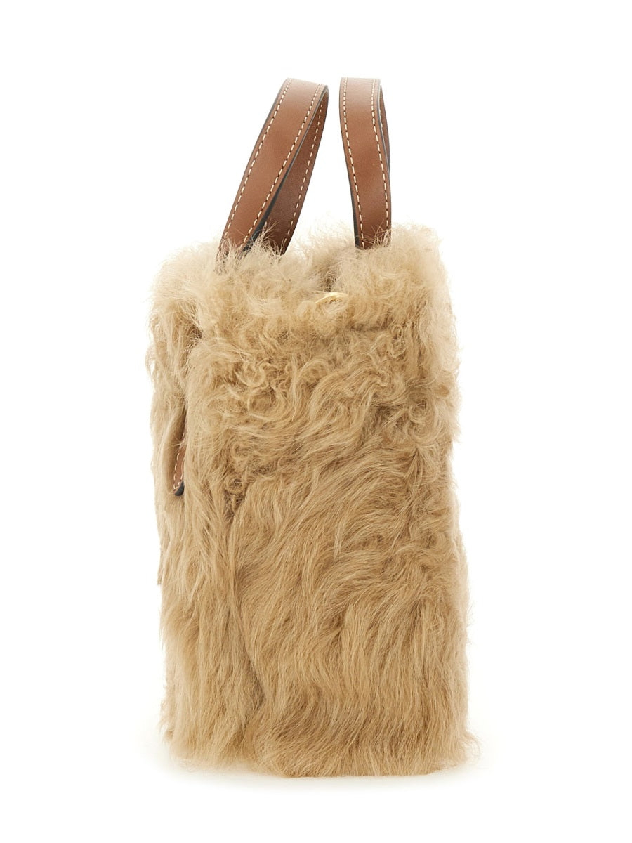 ANYA HINDMARCH Mini Shearling Tote Handbag