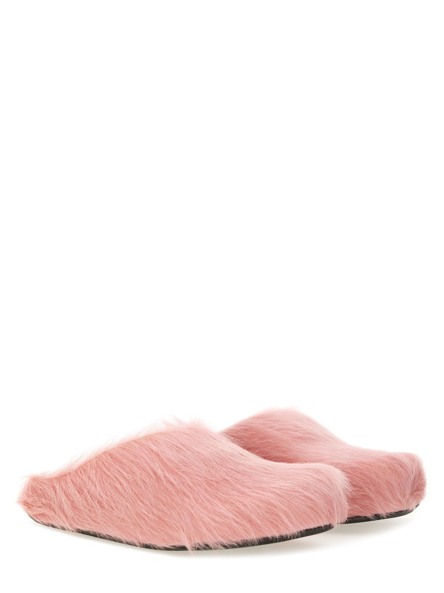 MARNI Men's Leather Fussbett Sabot Sandals