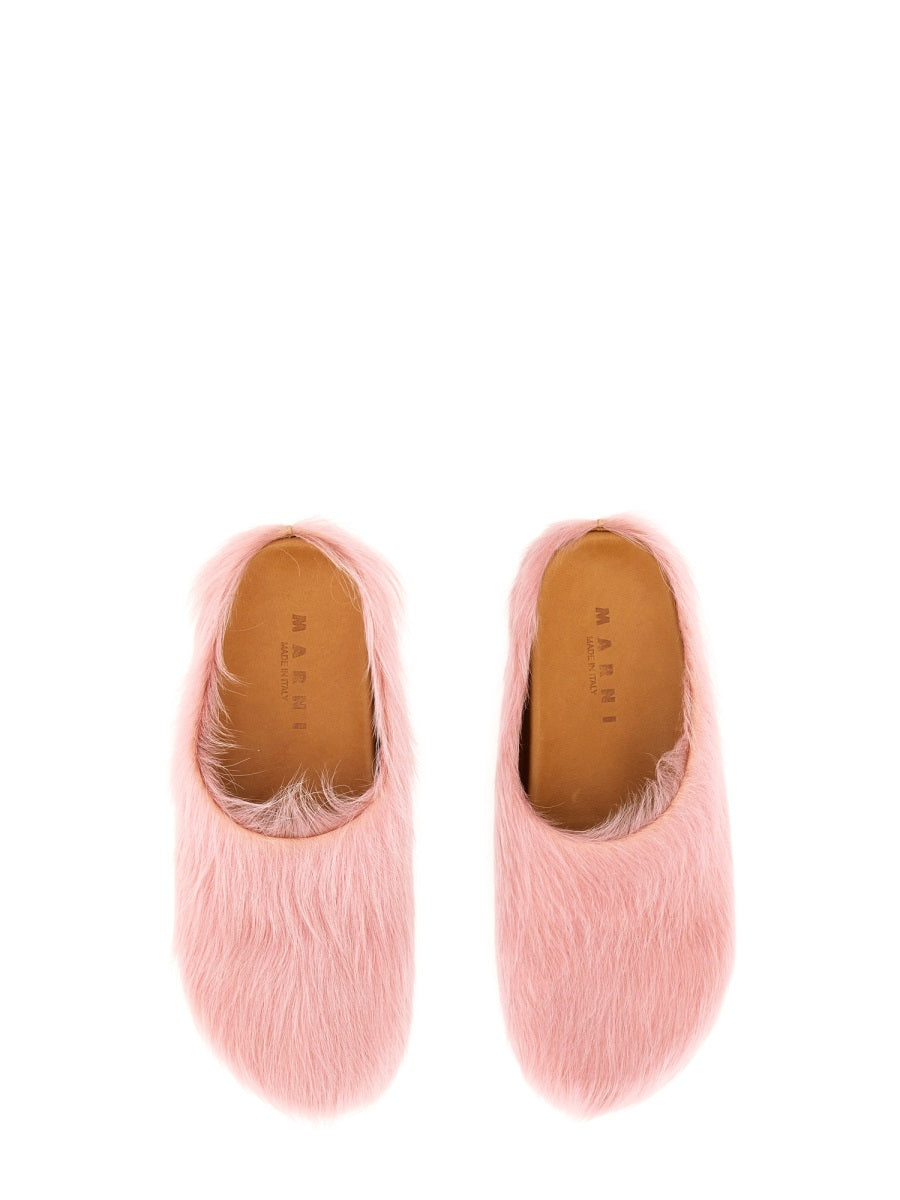 MARNI Men's Leather Fussbett Sabot Sandals