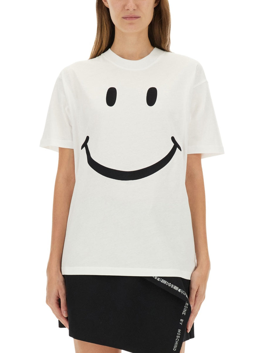 MOSCHINO Smiley Face Regular Fit T-Shirt - Size S