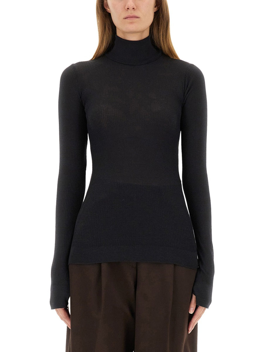 LEMAIRE Slim Fit Turtleneck Top - Size S