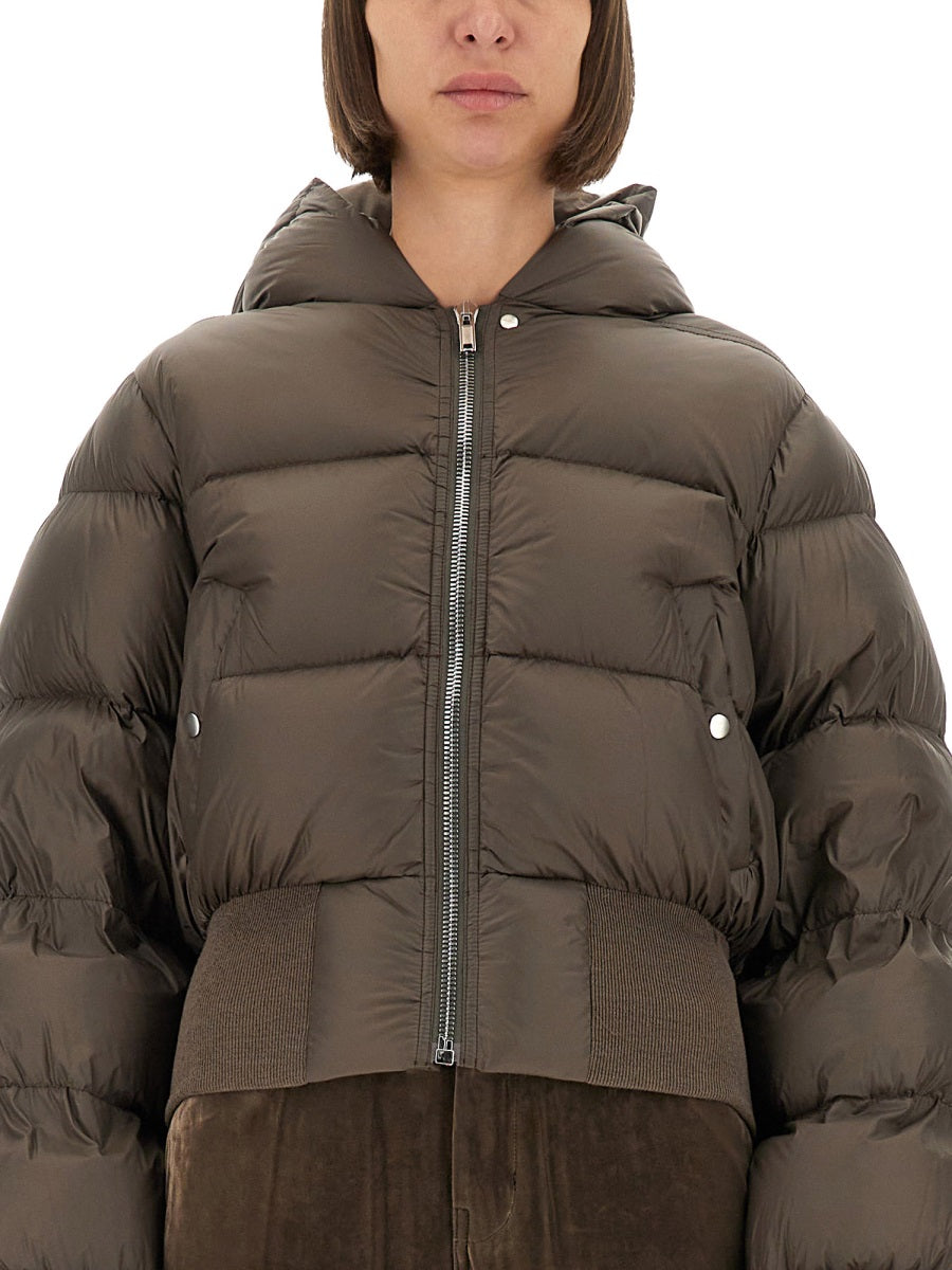 RICK OWENS Hooded Down Jacket Size 40 IT