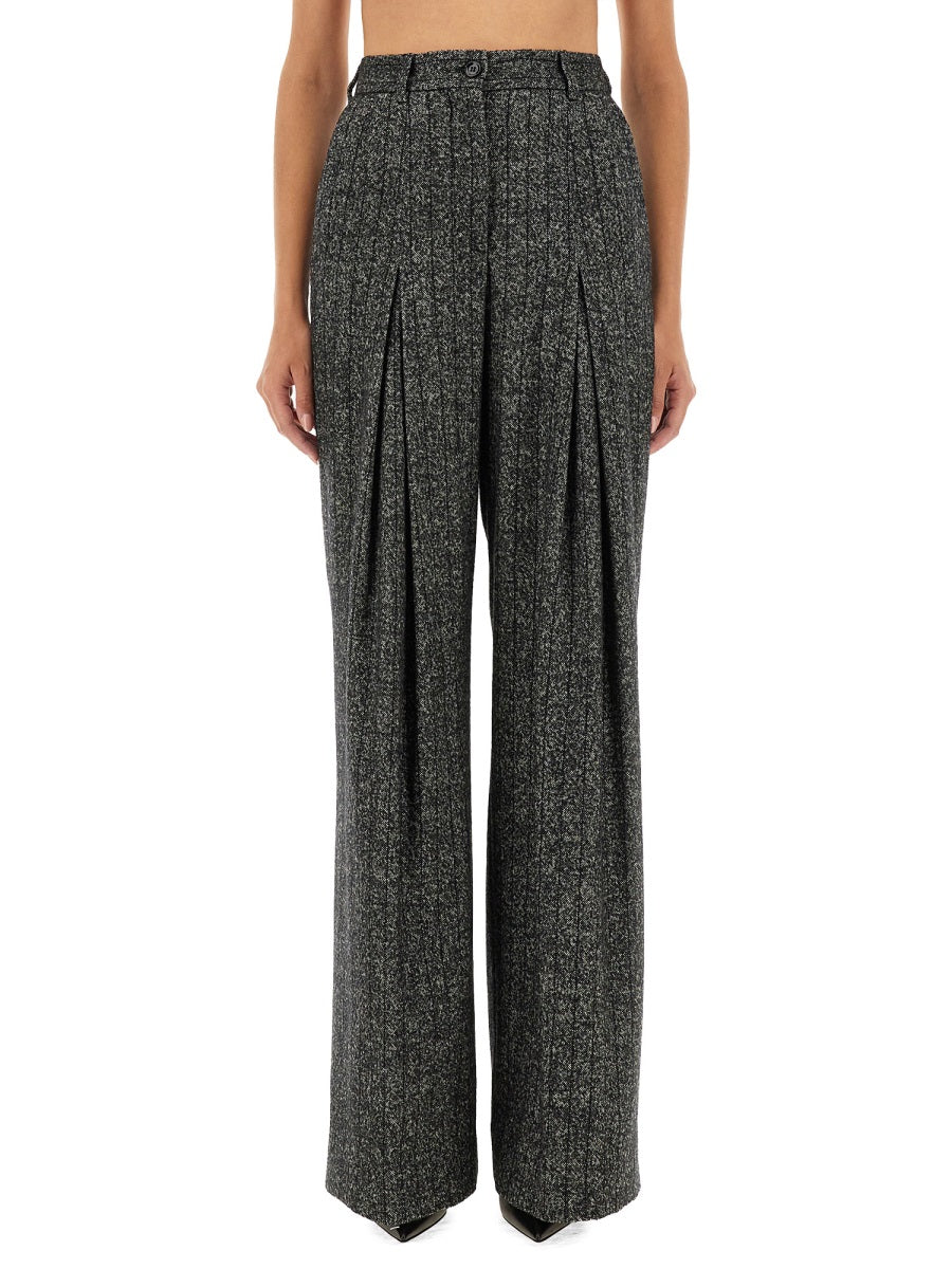 DOLCE & GABBANA Striped Wool Pants - Size 40