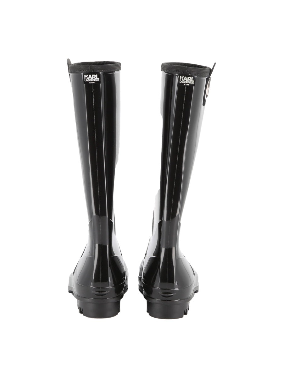 KARL LAGERFELD Girls' Mini Rain Boots with Logo