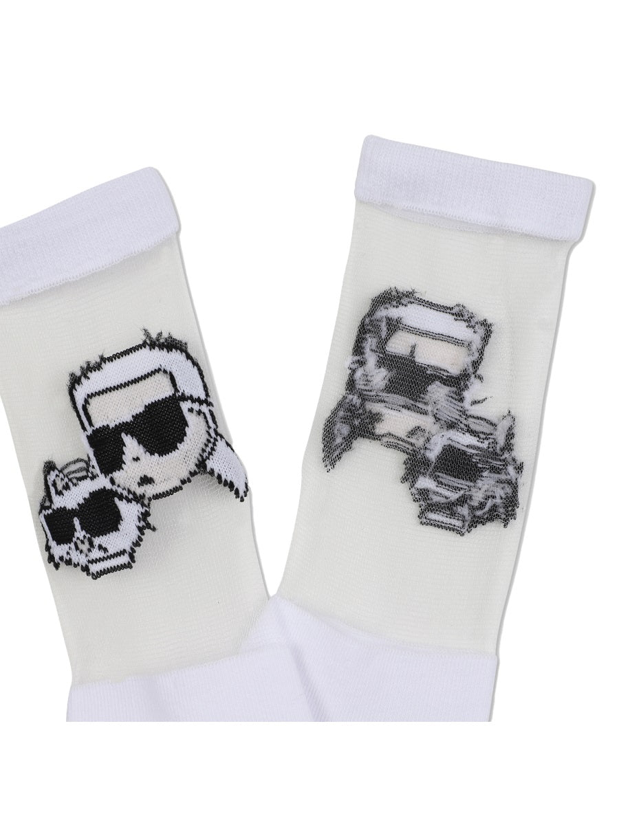 KARL LAGERFELD Logo Mini Socks for Girls