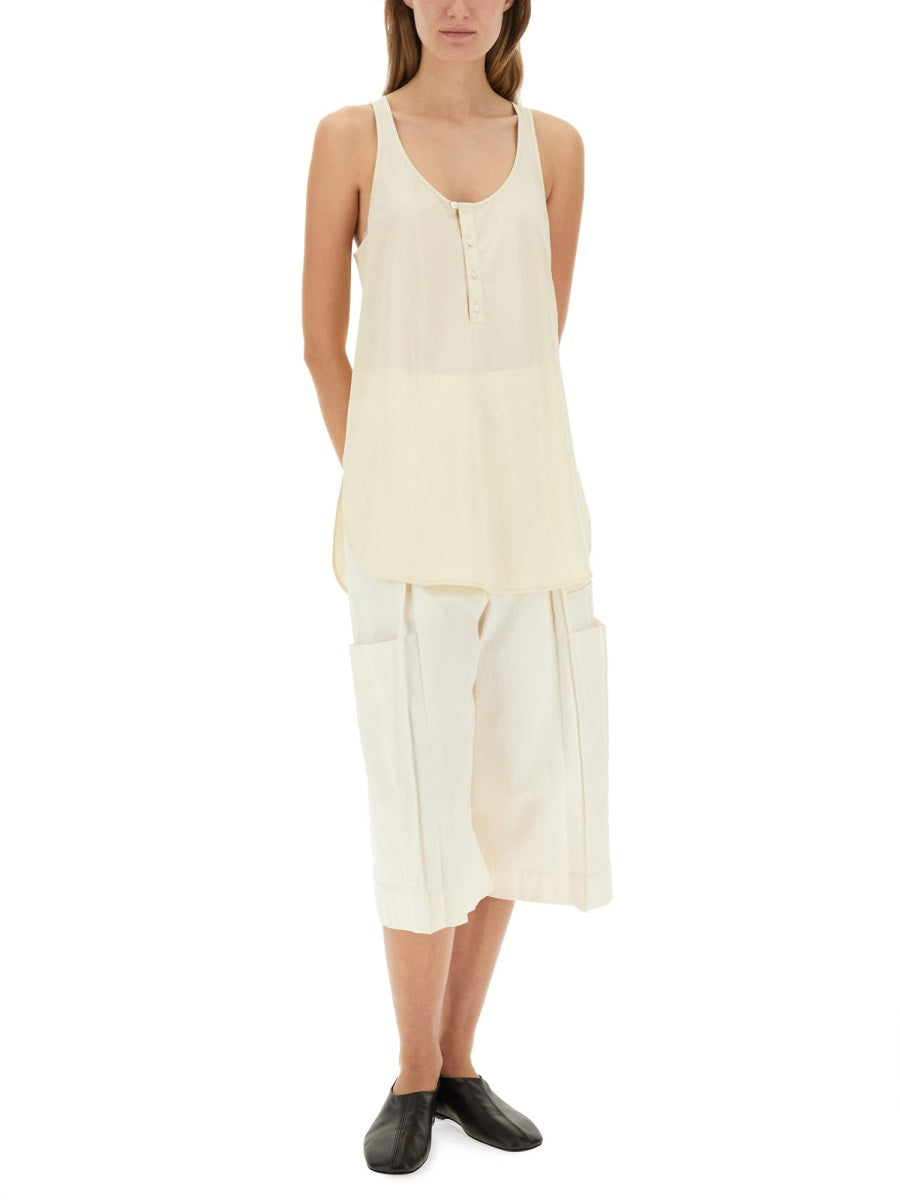 LEMAIRE Relaxed Fit Bias Cut Tank Top - Size 36