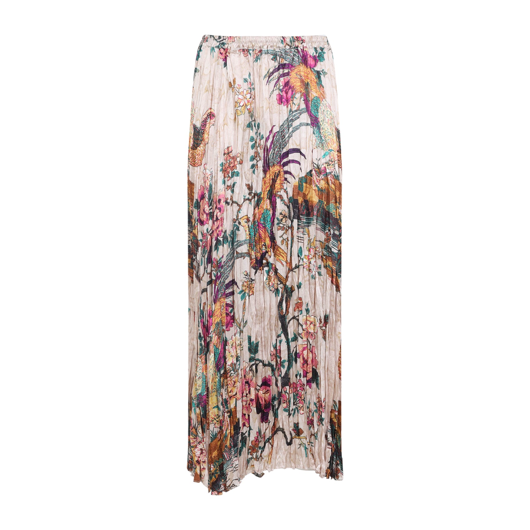 ROBERTO CAVALLI Elegantly Crafted Silk Midi Skirt