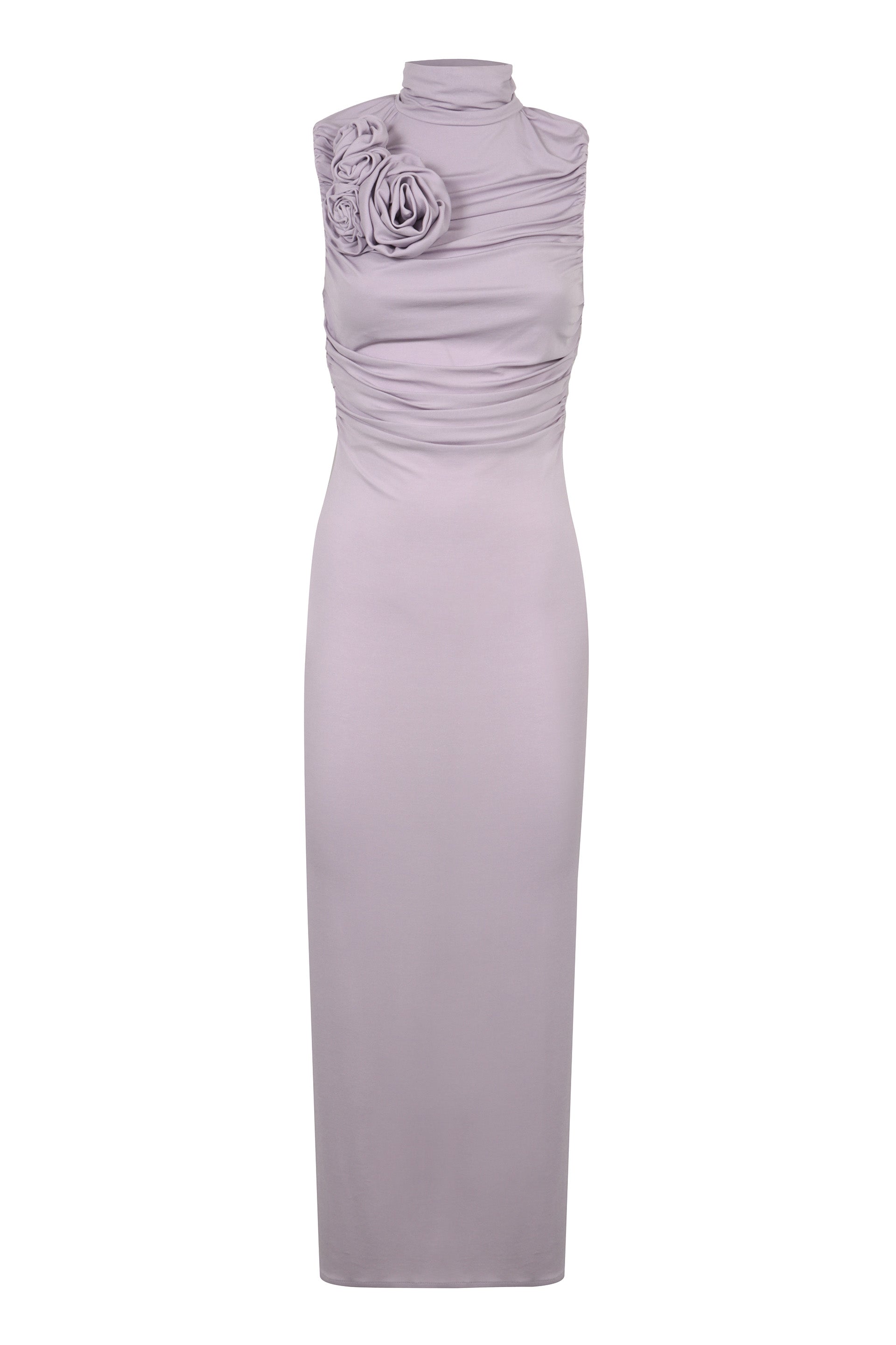 MAGDA BUTRYM Women's Mini T-Shirt Dress with Decorative Flowers