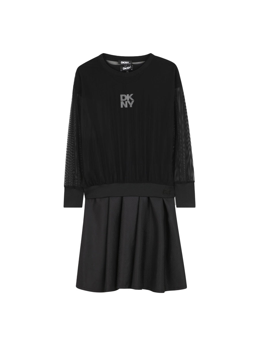DKNY Chic 2-IN-1 Mini Dress with Logo