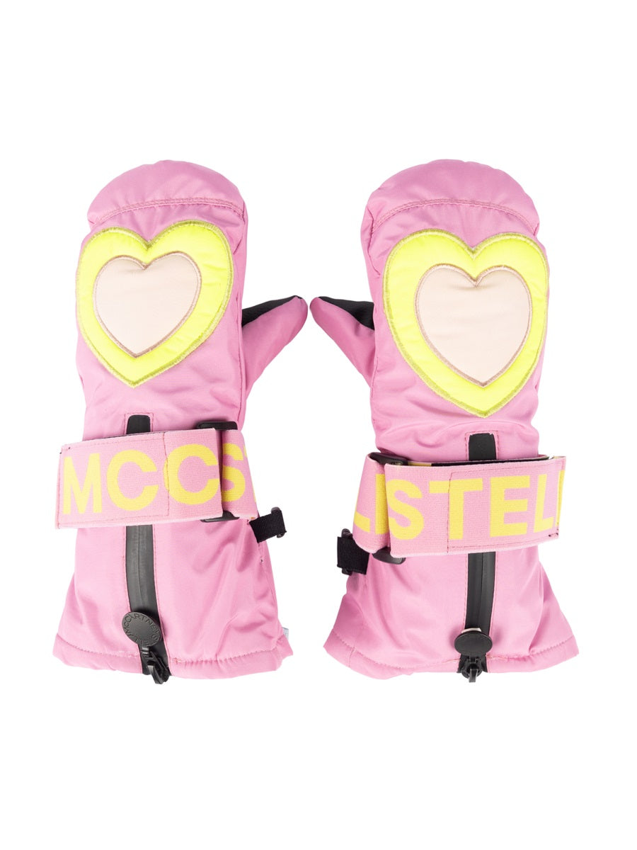 STELLA McCARTNEY Mini Heart Ski Gloves for Kids