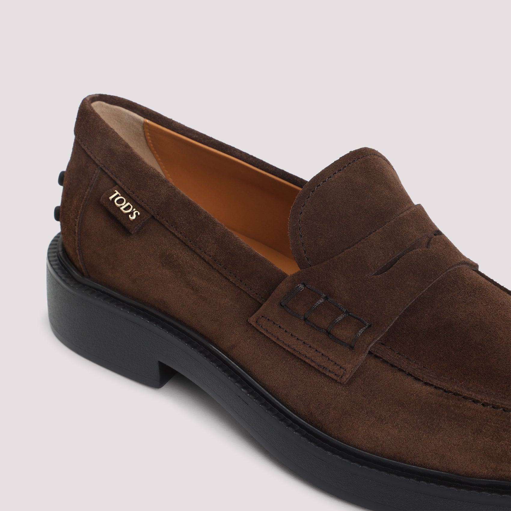 TOD`S Men's Suede Loafers with 3cm Heel Height