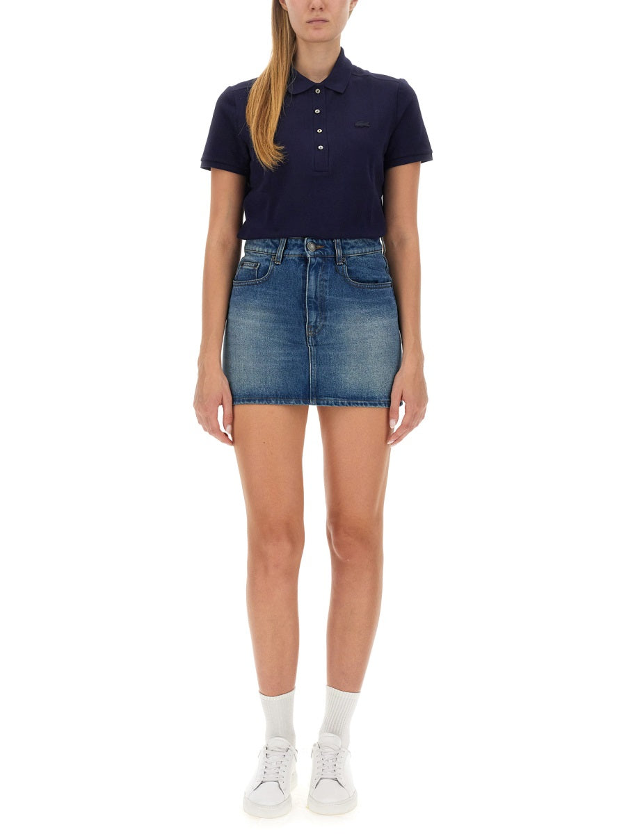 LACOSTE Regular Fit Polo with Logo - Size 38 FR