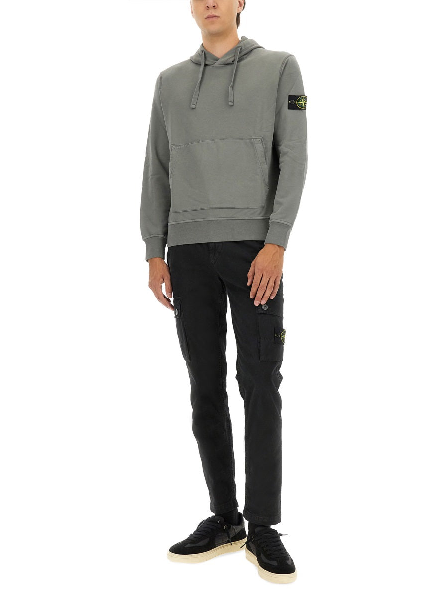 STONE ISLAND Classic Crew Neck Cotton Sweatshirt for Men