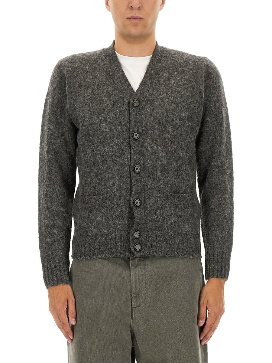 ASPESI Men's 100% Wool Knit Cardigan - Size 48