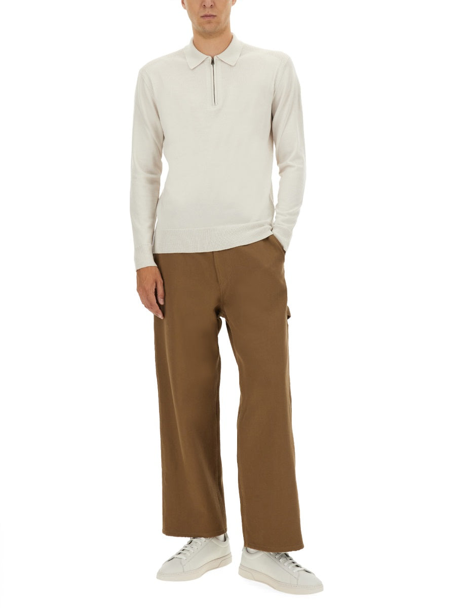 BELSTAFF Men's Merino Wool Polo - Size L