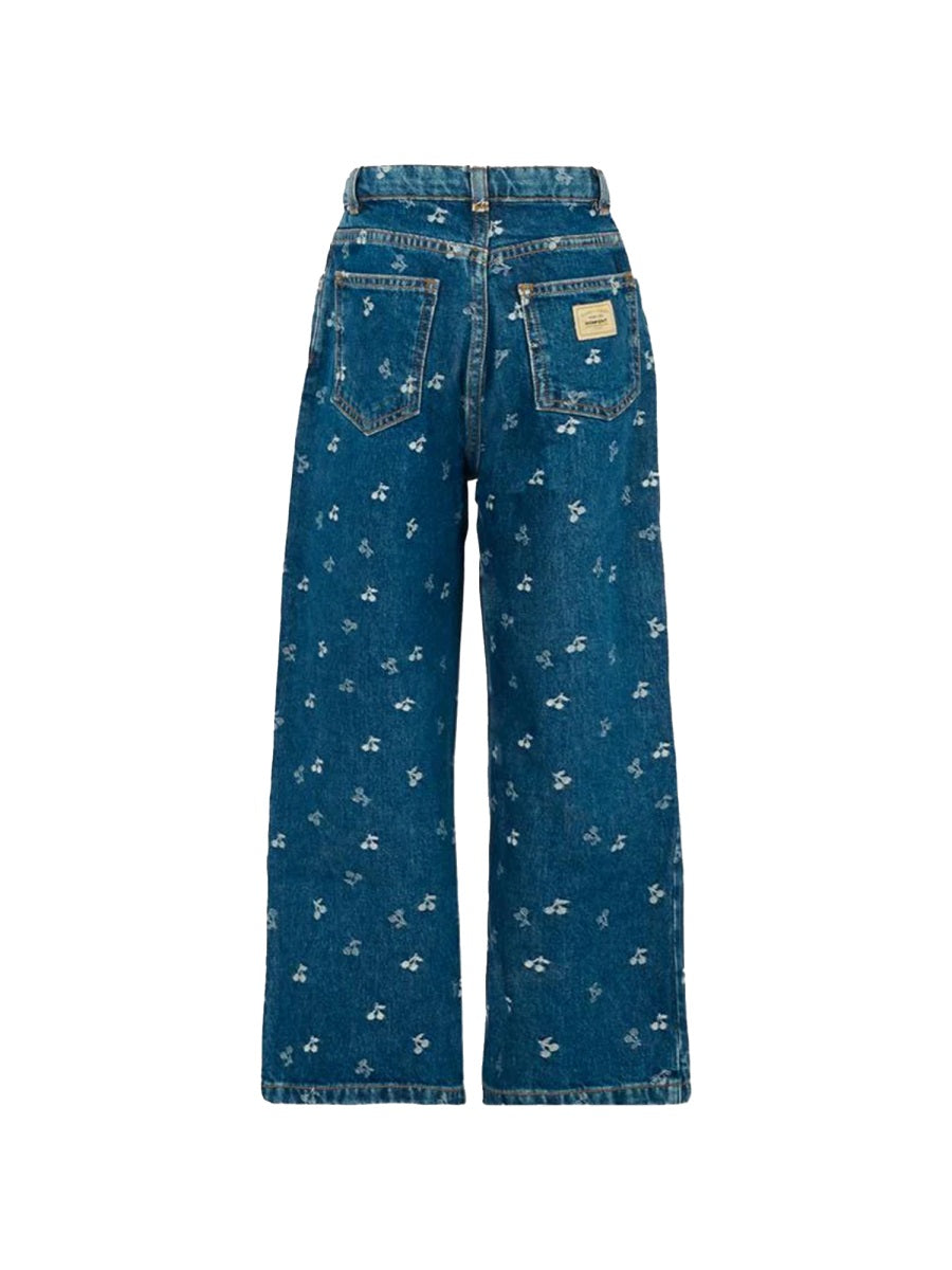 BONPOINT Mini Logo Cotton Trousers for Girls