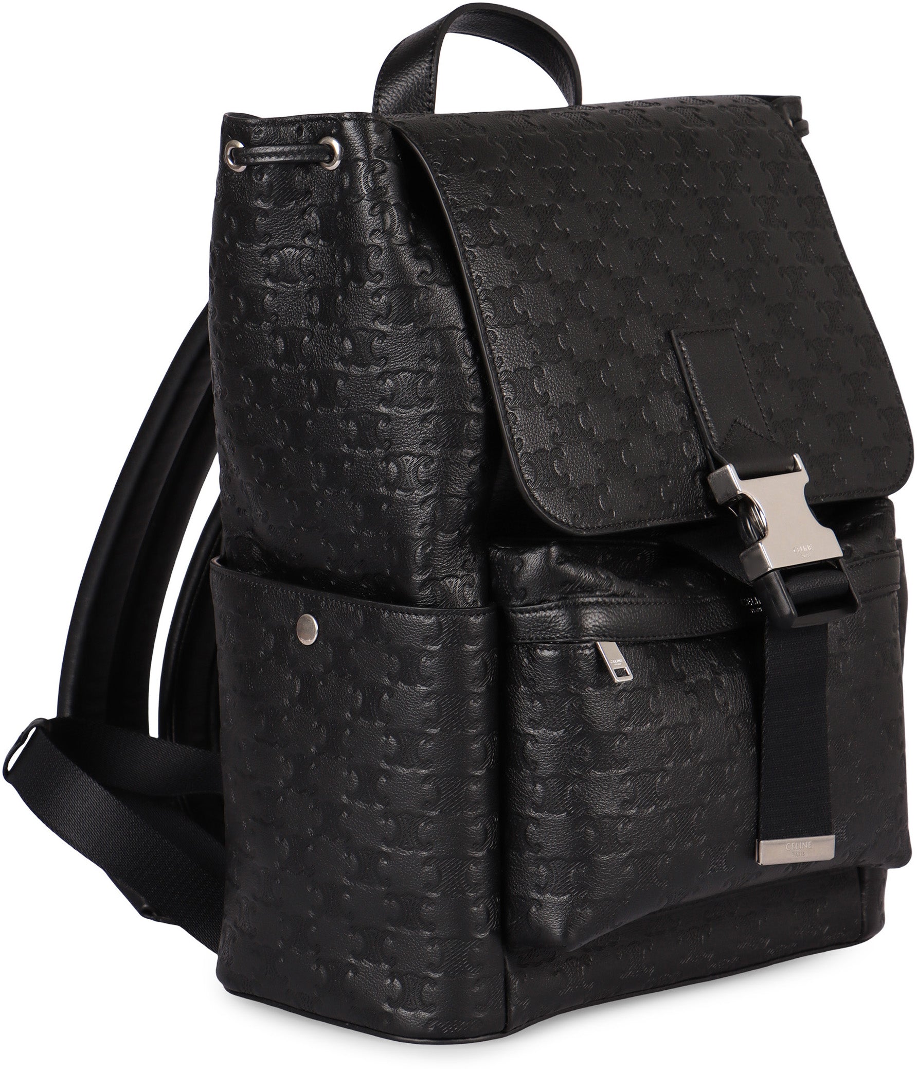 CELINE Printed Leather Backpack - 28cm Width