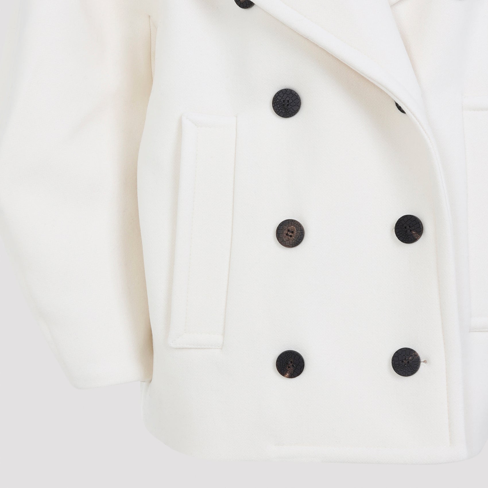 JACQUEMUS Le Caban Ovalo Double Breasted Peacoat for Men