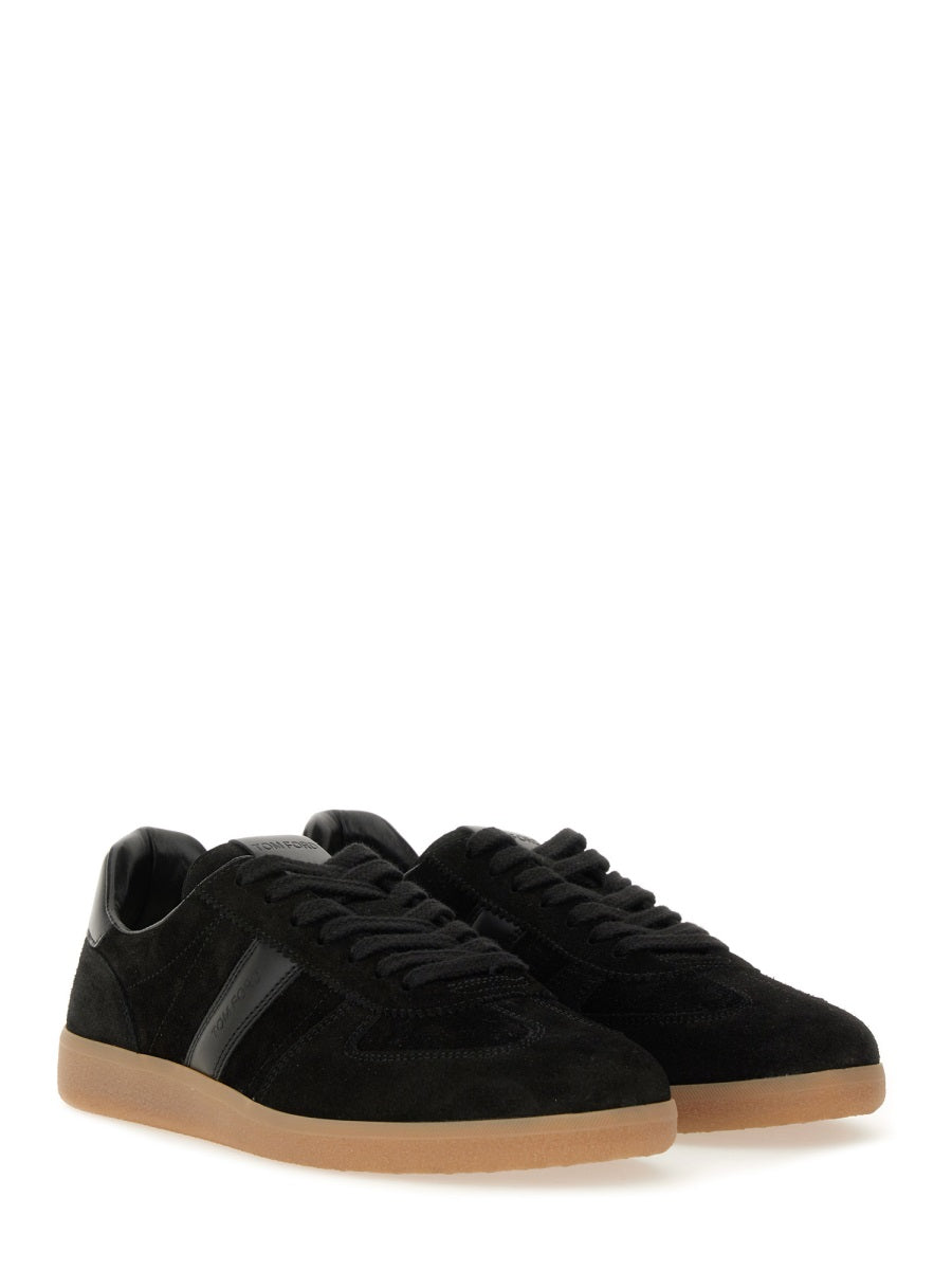 TOM FORD Leather Sneakers with Logo