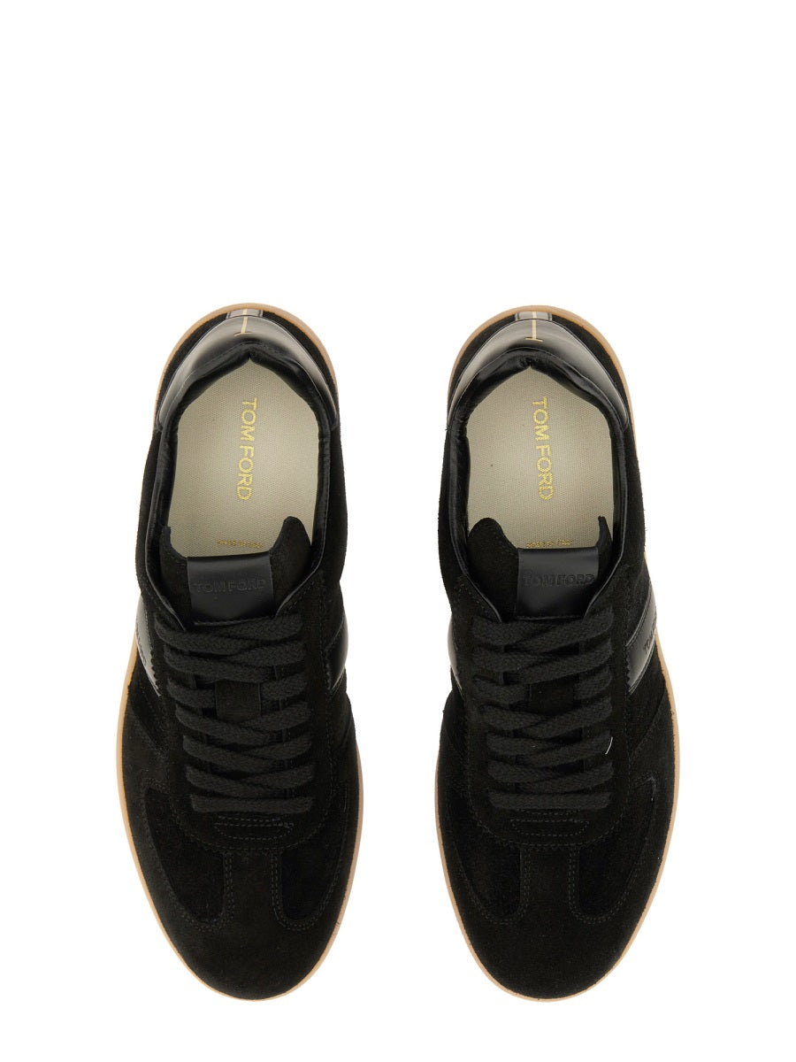 TOM FORD Leather Sneakers with Logo