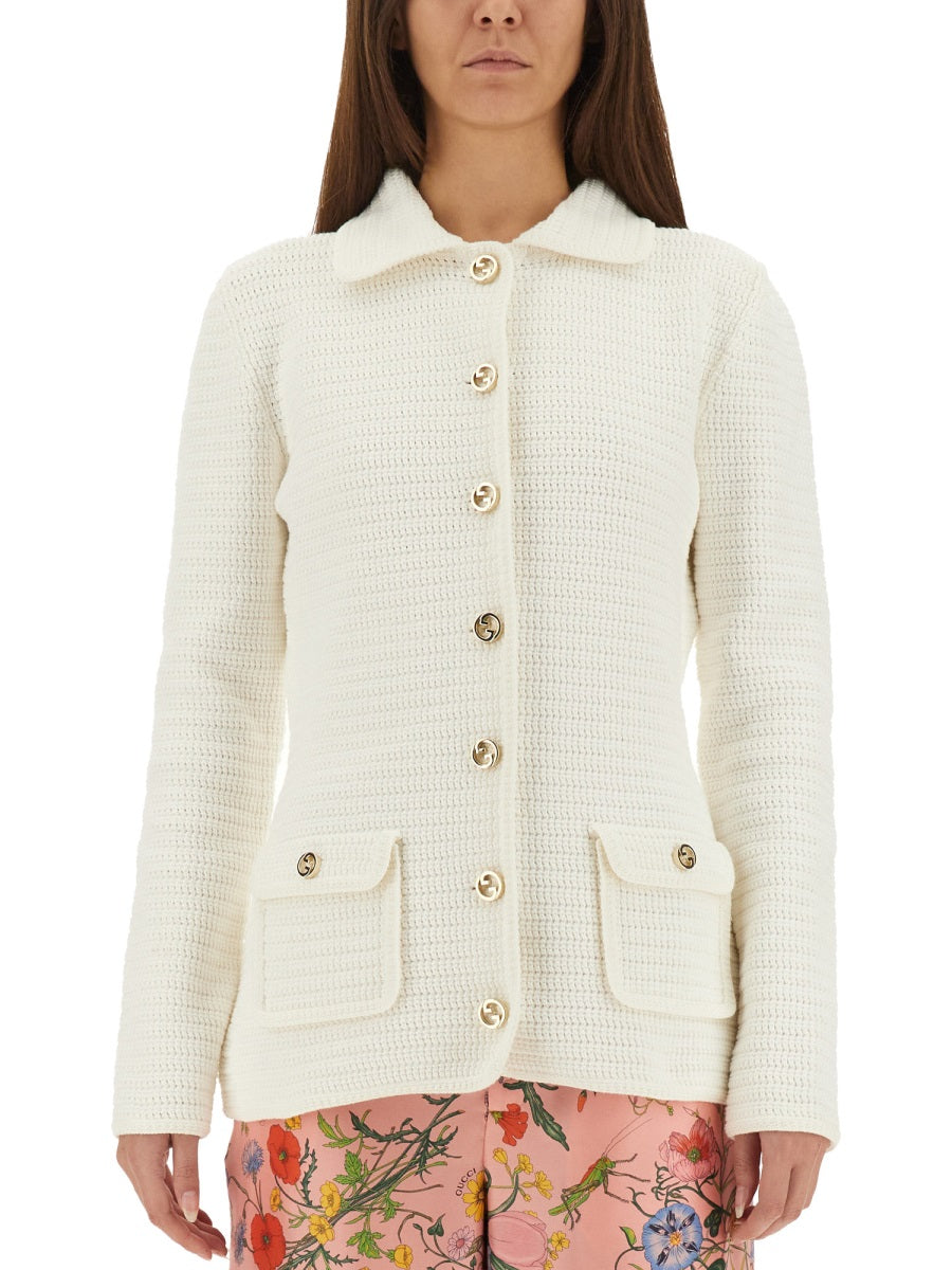 GUCCI Fine Cotton Cardigan for Women - Size M