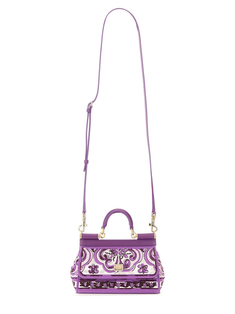DOLCE & GABBANA Mini Handbag 'Sicily' in Luxurious Fabric Blend