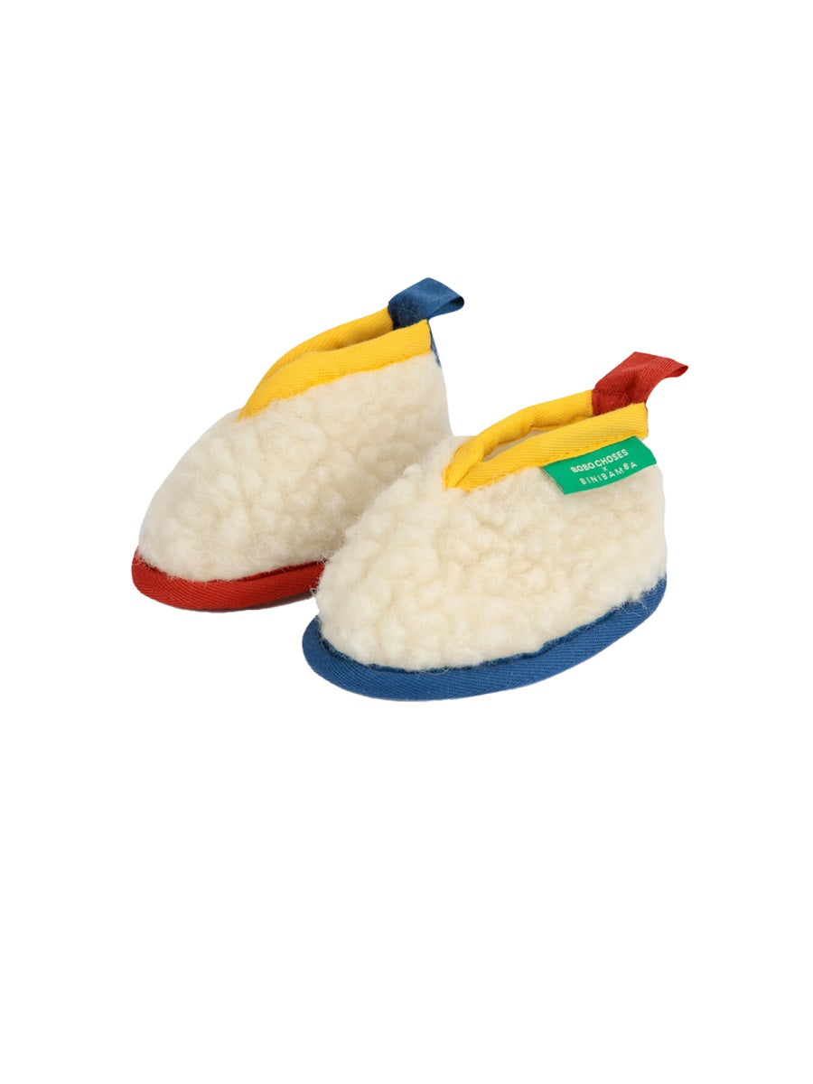 BOBO CHOSES Mini Leather and Wool Ankle Boots