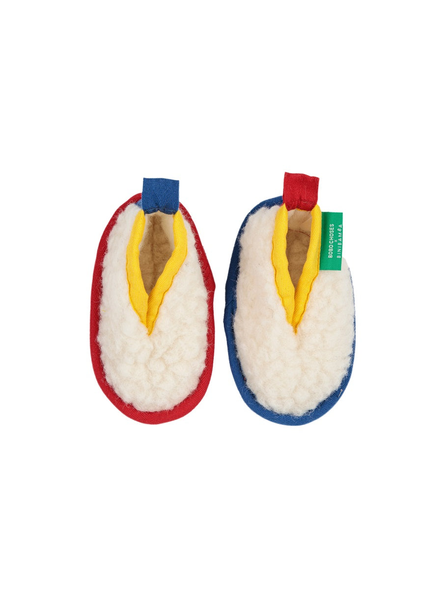 BOBO CHOSES Mini Leather and Wool Ankle Boots