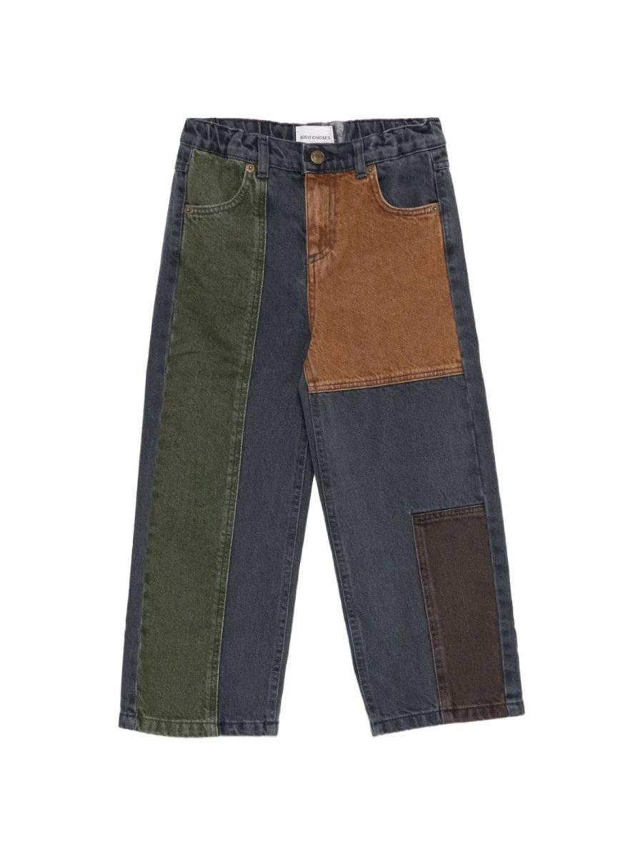 BOBO CHOSES Mini Color Block Denim Pants