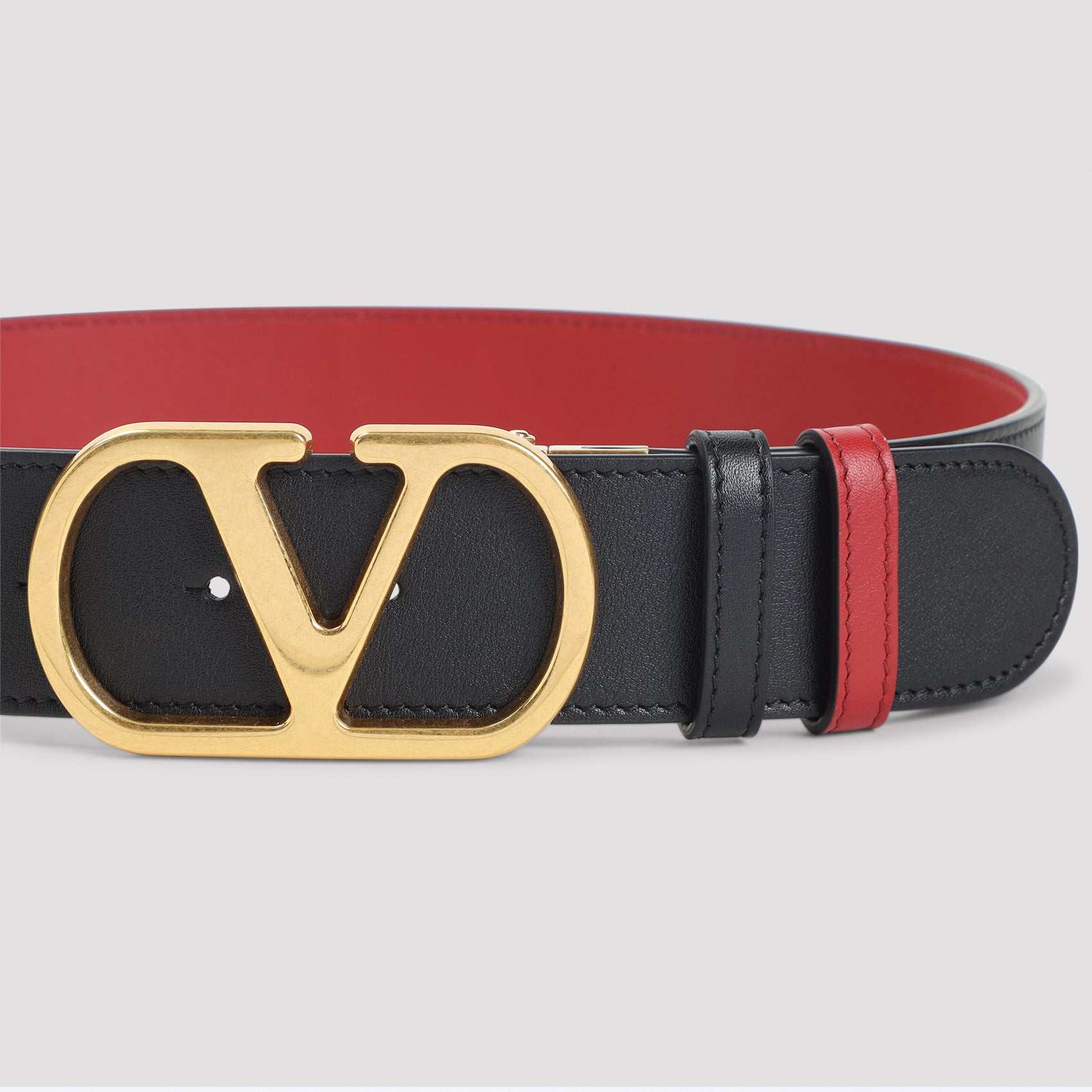 VALENTINO GARAVANI Reversible Leather Belt H 4cm for Men