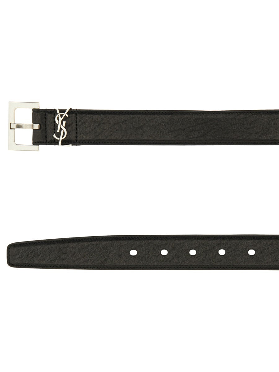 SAINT LAURENT Luxurious Lambskin Belt