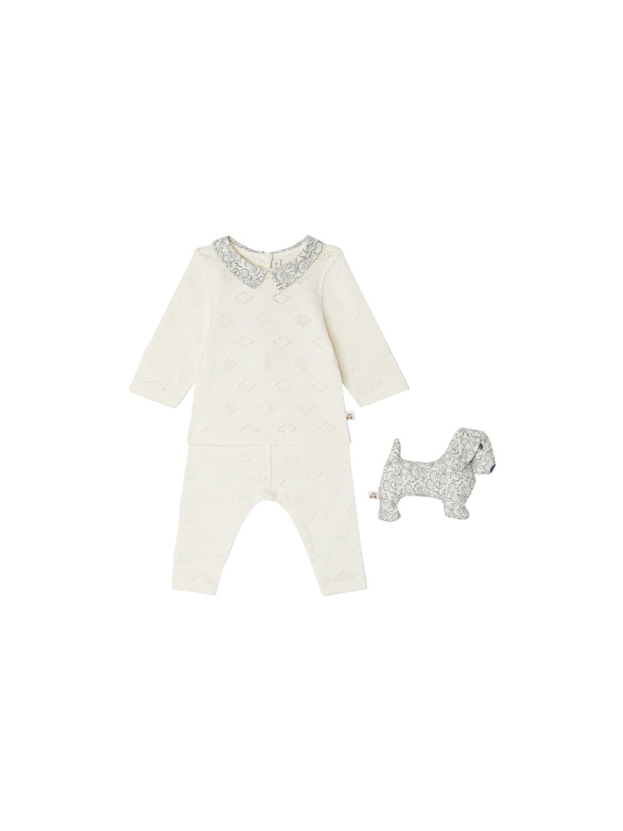 BONPOINT Plush Baby Bodysuit Set for Boys - FW25
