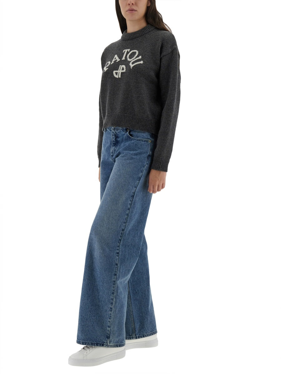 PATOU Cozy Wool Cashmere Sweatshirt for Women