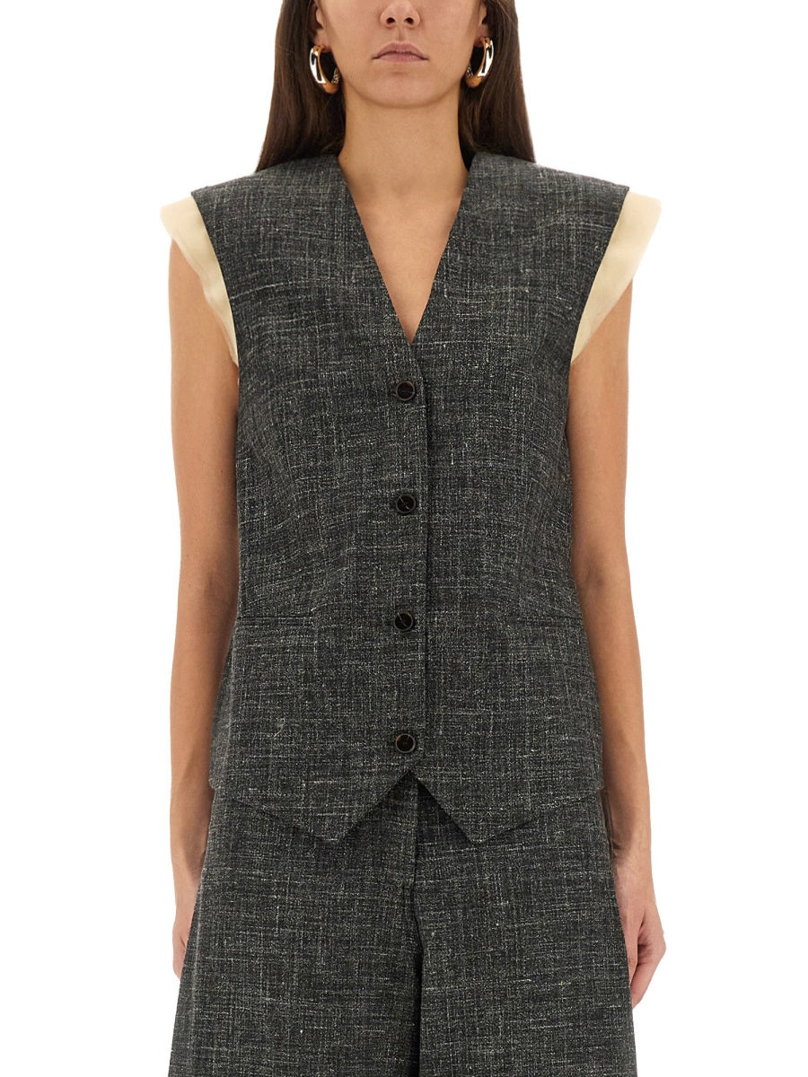 ALYSI Wool Grit Vest - Size 40
