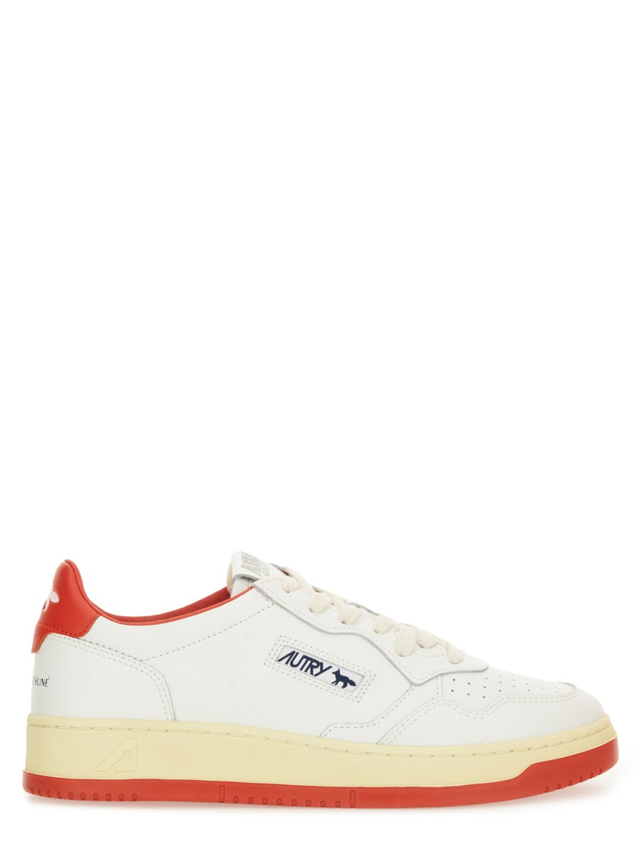 AUTRY X MAISON KITSUNÉ Men's Low Top Leather Sneaker