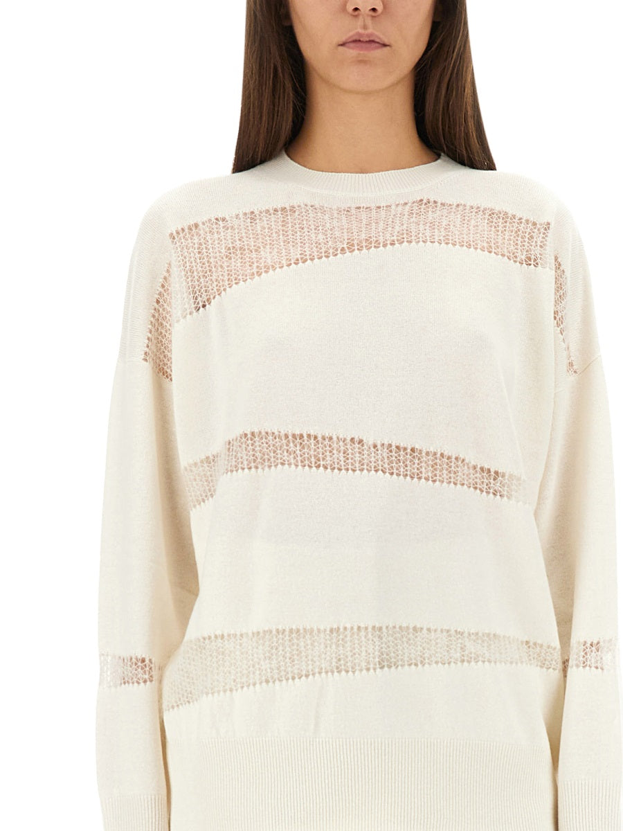 FABIANA FILIPPI Platinum and Mohair Knit Sweater - Regular Fit