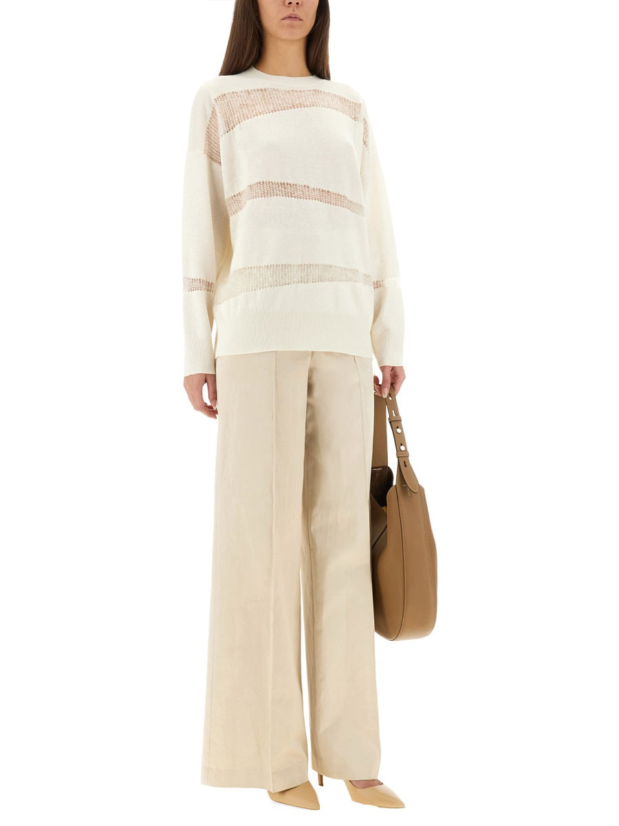 FABIANA FILIPPI Platinum and Mohair Knit Sweater - Regular Fit