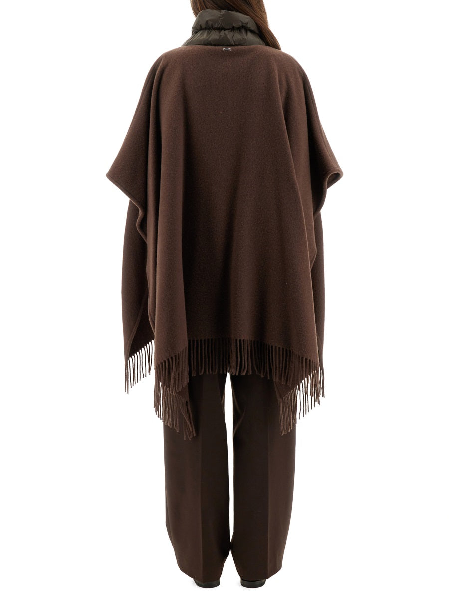 HERNO Ultralight Resort Poncho for Women - Gorgeous 90% Wool and 10% Cashmere, One Size Fits All