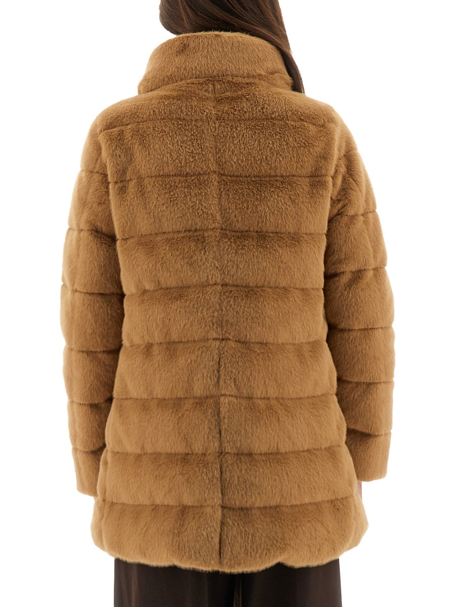 HERNO Eco Fur Down Jacket - Size 40