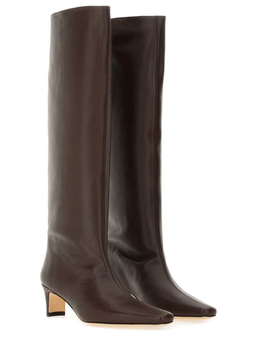 STAUD Elegant Leather Boot for Women - FW25