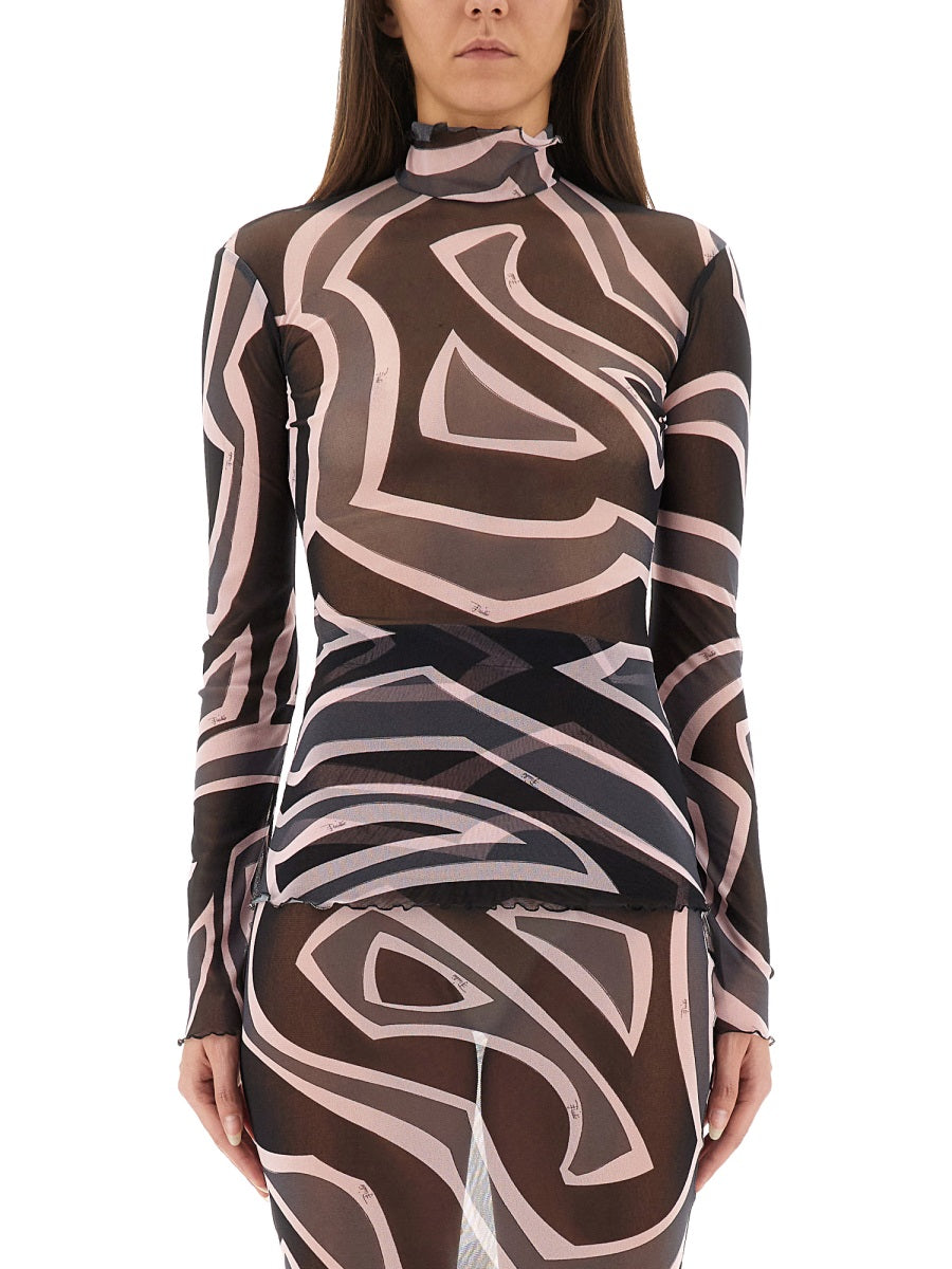 PUCCI Labyrinth Print Top for Women - Size 40 IT