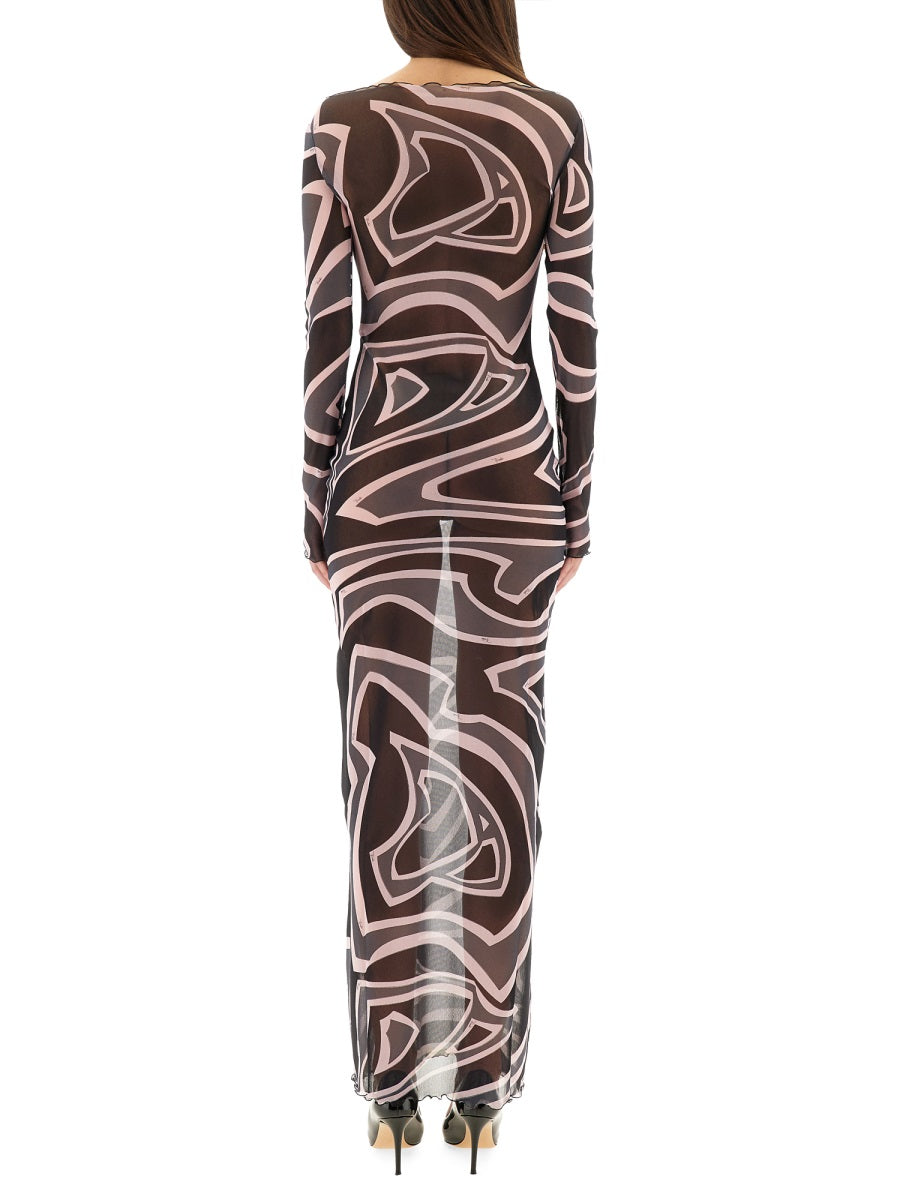 PUCCI Labyrinth Print Dress - Size 40 IT