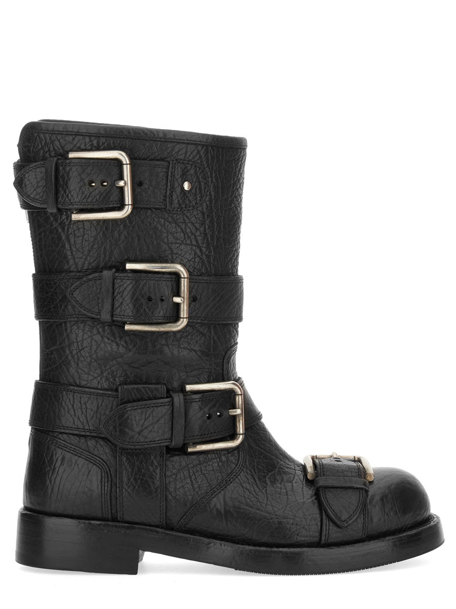 DOLCE & GABBANA Elegant Leather Ankle Boots - Women's FW25