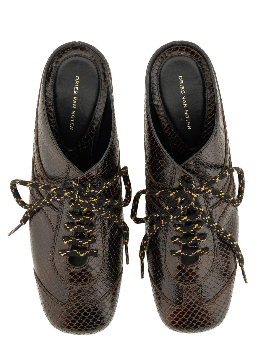 DRIES VAN NOTEN Leather Slip-On Flats for Women - FW25