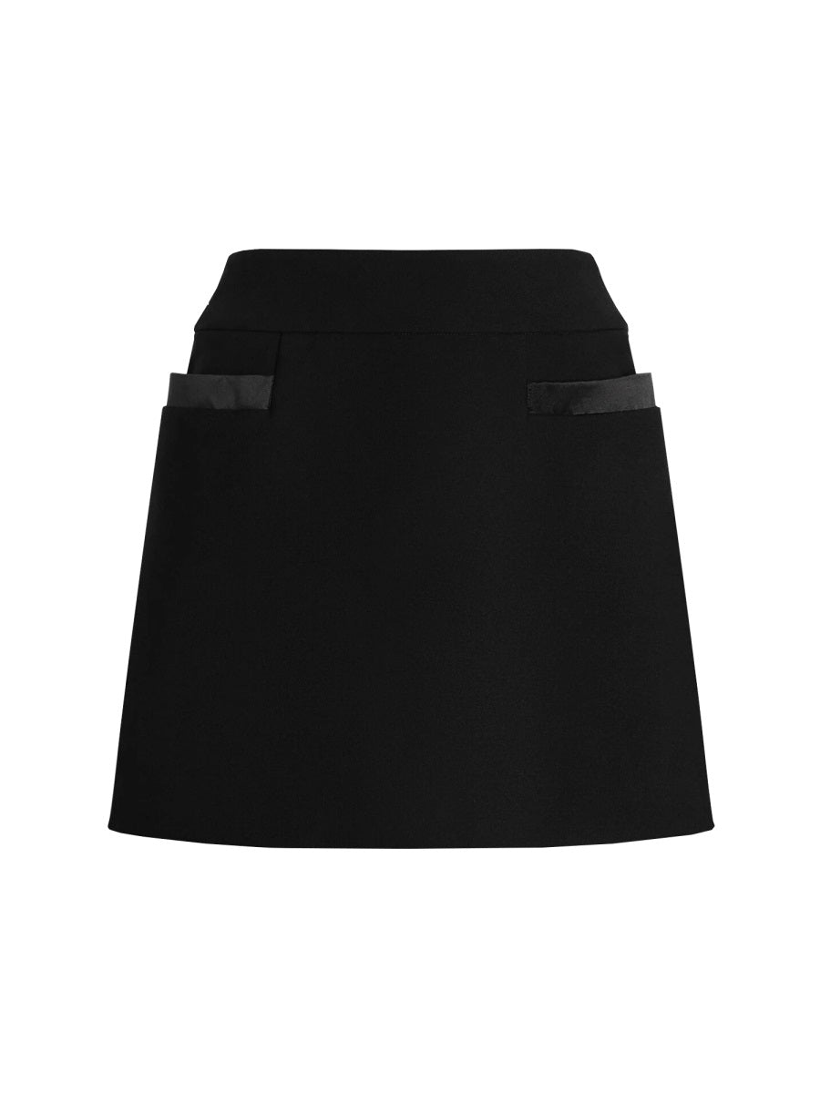 DOLCE & GABBANA Elegant Mini Skirt with Double Crepe Design
