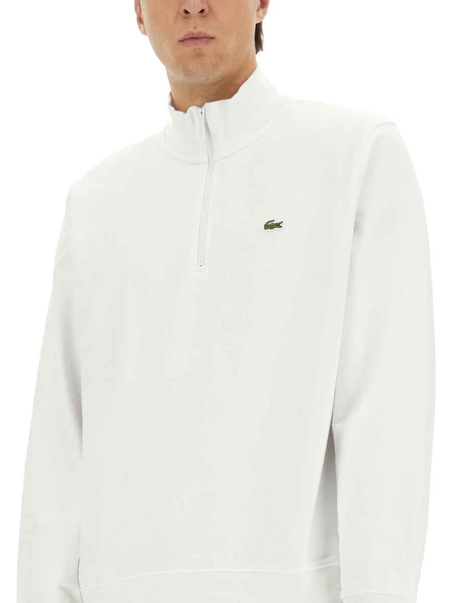 LACOSTE Three-Quarter Zipper Sweatshirt - Size 5